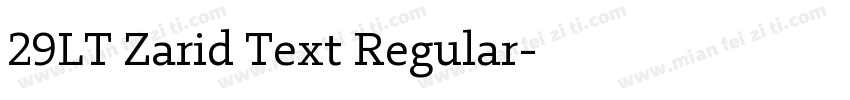29LT Zarid Text Regular字体转换